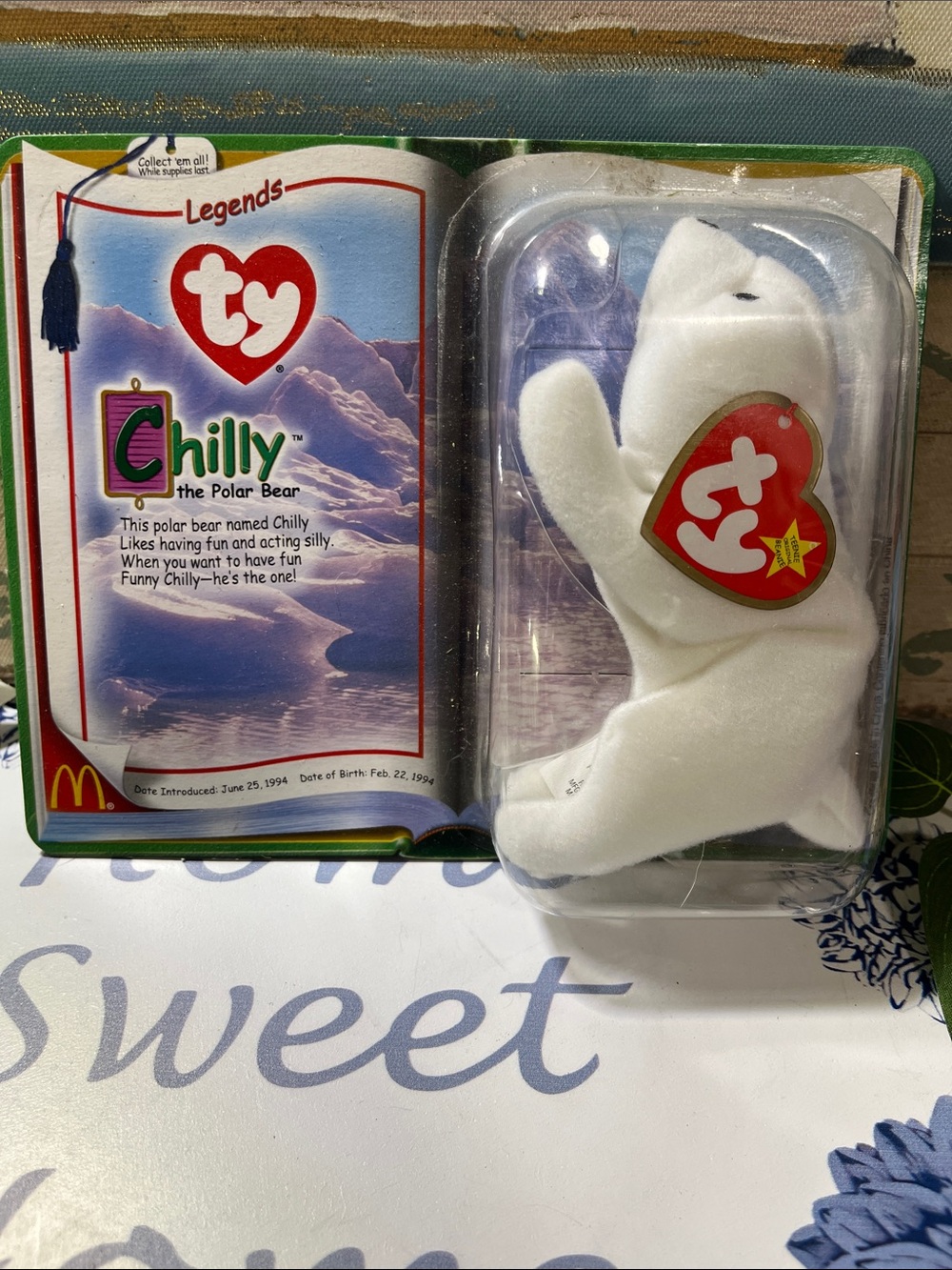 Ty Beanie baby vintage 2000- Chilly Polar Bear Plush - White